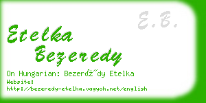 etelka bezeredy business card